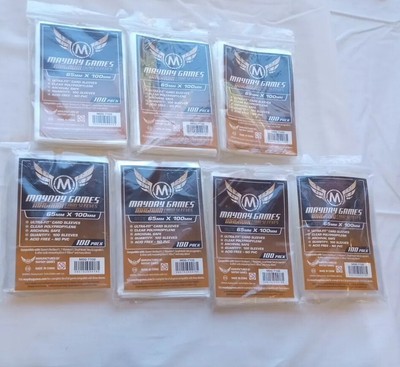 Mayday Games SLEEVES Mini Chimera USA 65x100 mm Card Game (Pack of 100) 7 Packs 