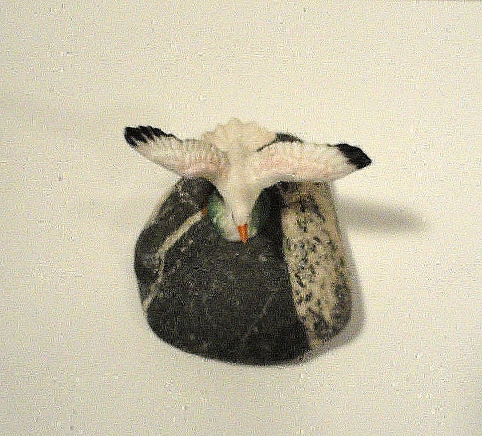 Seagull On Rock Figurine