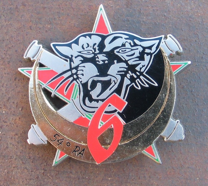 192a Insigne 54Â° Regiment D'Artillerie 6Â° Batteries.
