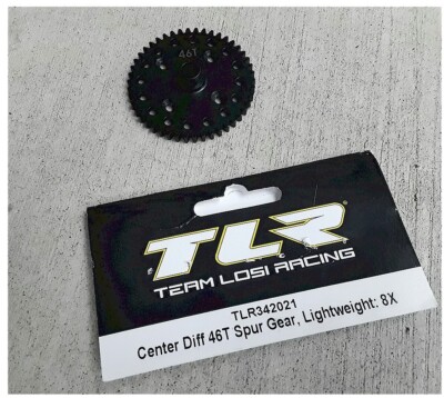 Team Losi TLR342021 Center Diff 46T Spur Gear Lightweight 8IGHT-XE open bag new