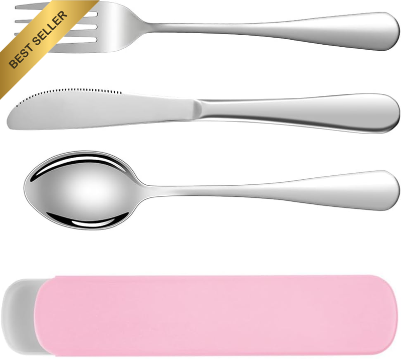Stainless Steel Flatware Set, Premium 3-Piece Cutlery Set with Fork, Knife and S