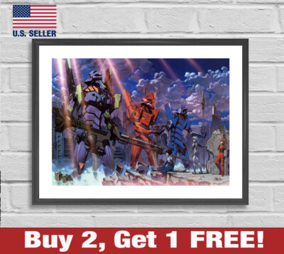 Neon Genesis Evangelion EVA Poster 18'' x 24'' Print Anime Shinji Asuka Rei Group