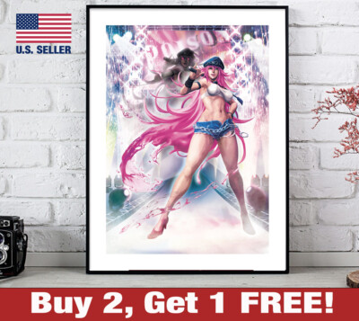 Street Fighter x Tekken Poison Poster 18'' x 24'' Print Game Room Art Final Fight