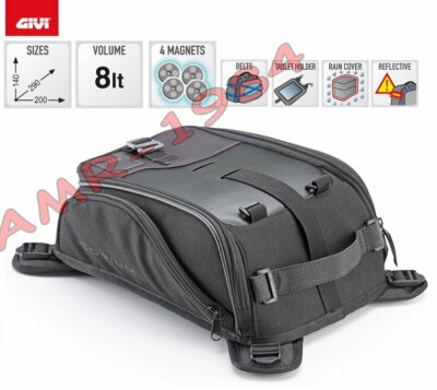 GIVI BORSA DA SERBATOIO MORBIDA  CRM103  con Magneti  Litri 8  mm 290 x 200