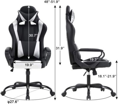 Gaming Chair Office Chair Racing Chair with Lumbar Support Arms Headrest High