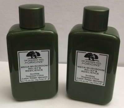 2 Origins MEGA MUSHROOM Relief Resilience Soothing Treatment Lotion 1.7 oz. Each