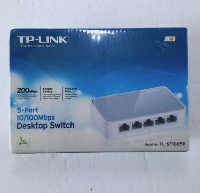TP-LINK TL-SF1005D 5-Port 10/100Mbps Desktop Switch, NEW