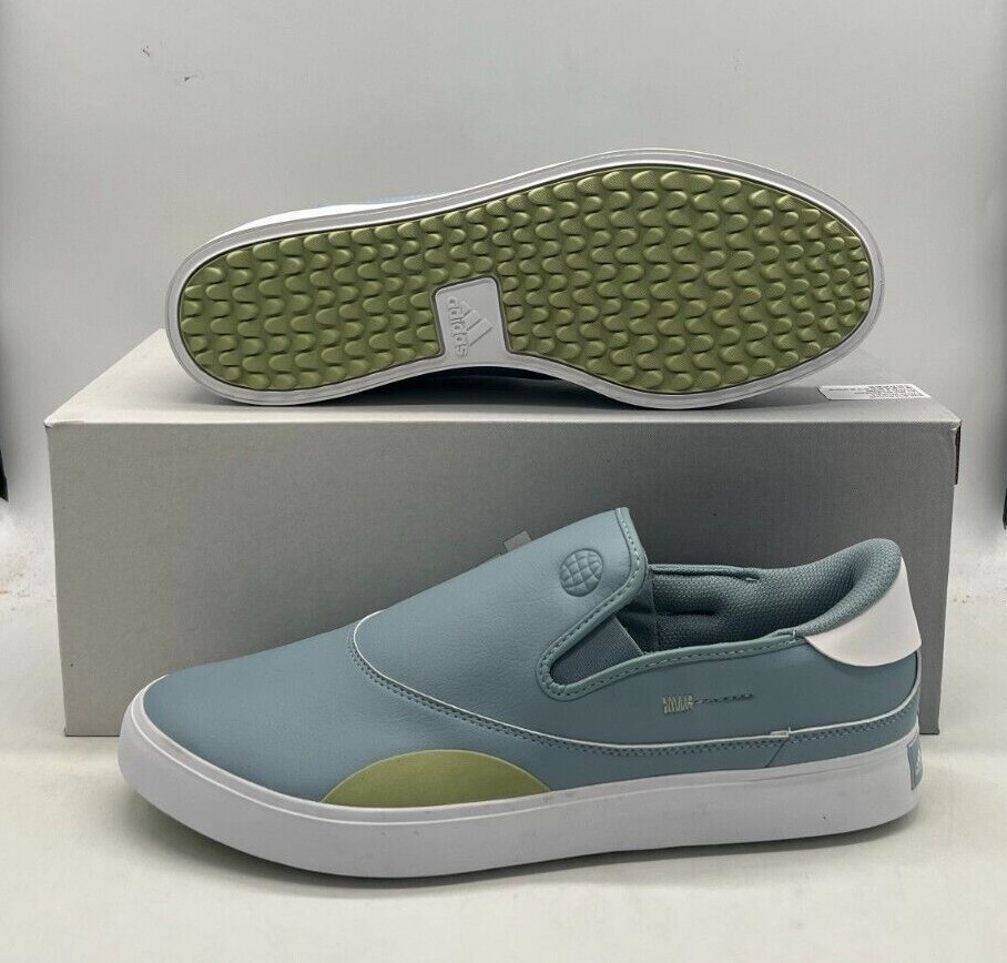 

Обувь для гольфа Adidas без шипов Grey Cloud White Magic Lime GV9777 Мужской размер, Синий, adidas Golf