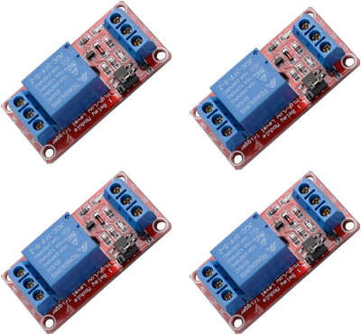 4 Pcs DC 5V 1 Channel Relay Module Board Shield High/Low Level Trigger with Opto