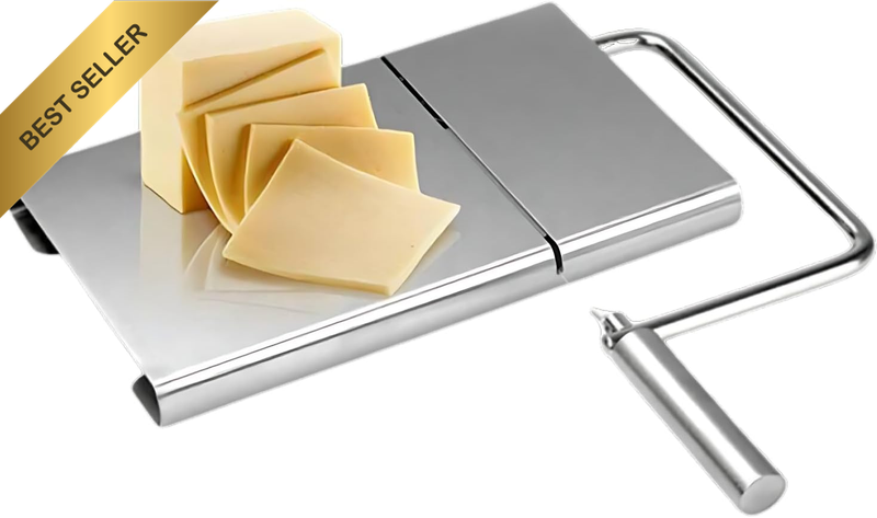 Cheese Slicer Cutter, Stainless Steel Cheese Cutter, Cake Cheese Wire Cutter wit