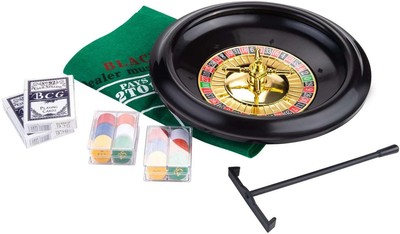 Engelhart Casino-Spielset: 12-Zoll-Roulette und Black Jack