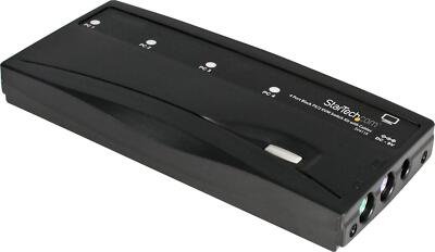 StarTech.com 4 Port Black PS/2 KVM Switch Kit with Cables SV411K Monitor