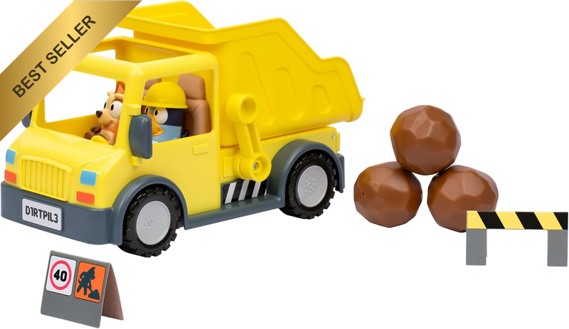 Dump Truck Load Unload Feature Exclusive Hard-Hat Muddy Bingo Toy