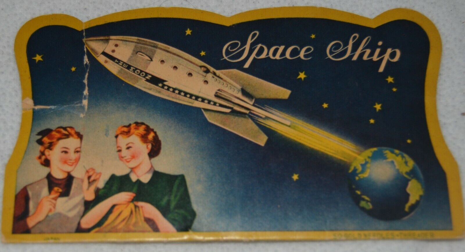 Vintage Space Ship Needle Book