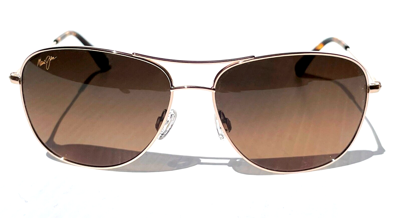 Pre-owned Maui Jim Cliff House Gold Polarized Hcl Bronze Lens Sunglass Hs247-16 In Brown