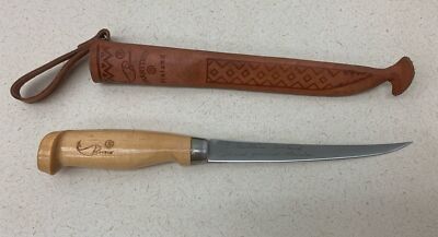J Marttiini Filet Fishing Knife 6 1/4'' Blade Overall 11'' Vintage Made in Finland