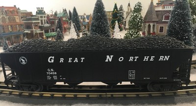 MTH PREMIER 20-97583 GREAT NORTHERN 4-BAY HOPPER W/COAL LOAD NIB