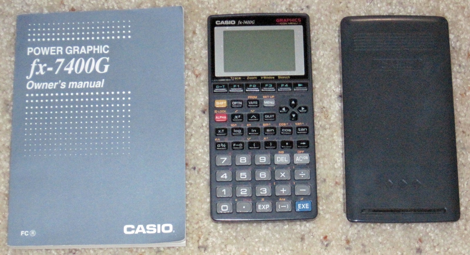 CASIO Power Graphic Graphing fx-7400G Calculator - Complete w/ Manual & Cover
