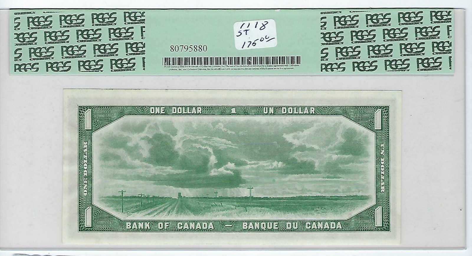 Canada $1 Dollar Ch New 63 PCGS 1954 BC-29a Bank Canada Elizabeth II Devil Head