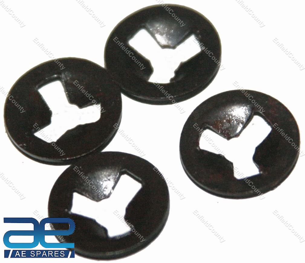 4x Front Leg Shield Monogram Badge Holder Washers Vespa Chetak Super Scooter 