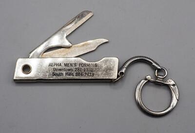 Vintage Alpha Men's Formals Pittsburgh Advertising Key Ring Ke...