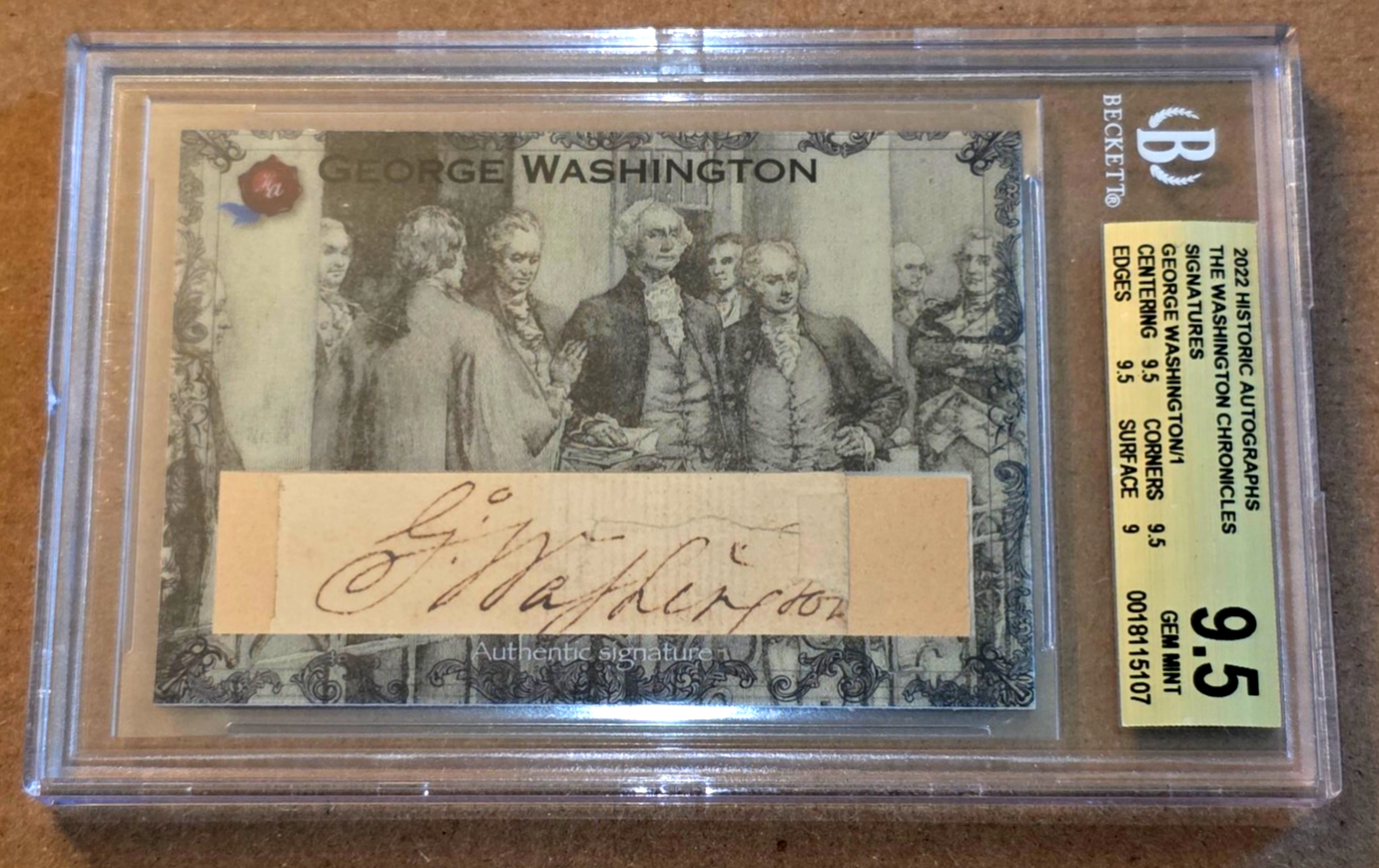 2022 Historic The George Washington Chronicles Cut Signature