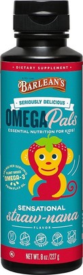 Ячменное масло Barleans Seriously Delicious Omega Pals Сенсационное льняное масло Straw-nana, 8 унций