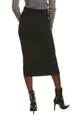 Pre-owned Brunello Cucinelli Women's Casual Cotton Ribbed Skirt In Black