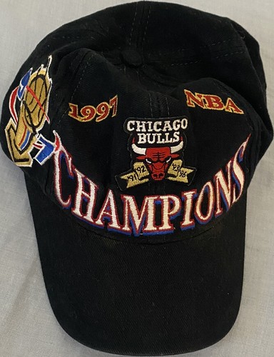 帽子 VINTAGE 1997 NBA FINALS CAP LOGO7 VTG Logo 7 Chicago Bulls Utah Jazz Hat Cap Beige Black