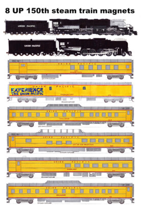 Union Pacific 150th Anniversary Train 8 magnets Andy Fletcher