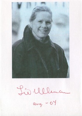 LIV ULLMANN - Autogramm orig. - norweg. Film-Ikone, OSCAR, Ingmar Bergman