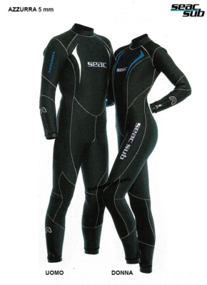 MUTA SEACSUB 5 mm AZZURRA  MONOPEZZO TAGLIA XXXL UOMO 806107-XXXL SEAC