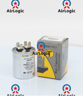RUN CAPACITOR 3 MFD 440/370 VOLT ROUND TITAN PRO TRCF3