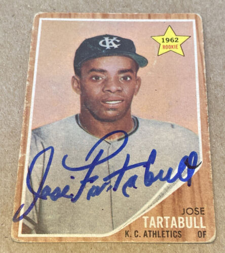 Jose Tartabull Autographed Signed Auto 1962 Topps Rookie Card #451 KC Athletics. rookie card picture