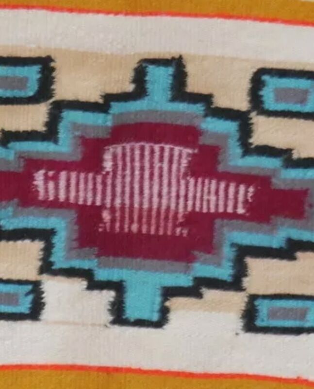 Navajo Rug Germantown Blanket Antique Native American Indian Tapestry Weaving