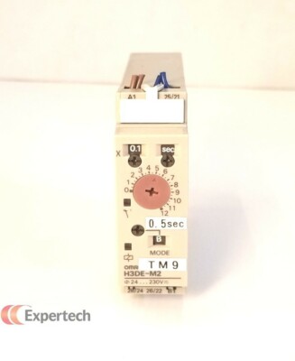 OMRON H3DE-M2 Multi-Function Timer with 8 Modes, DPDT, Used