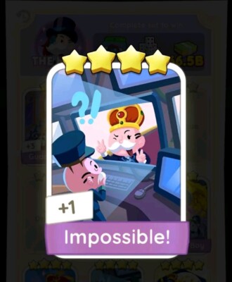 Monopoly  4   Star Sticker    IMPOSSIBLE   