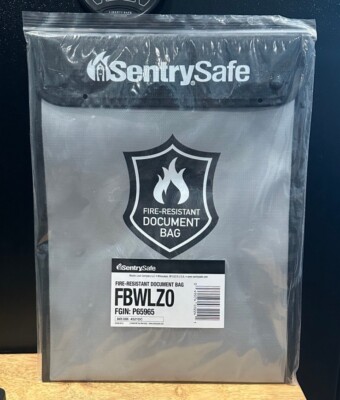 New Sentry Safe Fire-Resistant Document Bag Keep Your Important Documents Safe