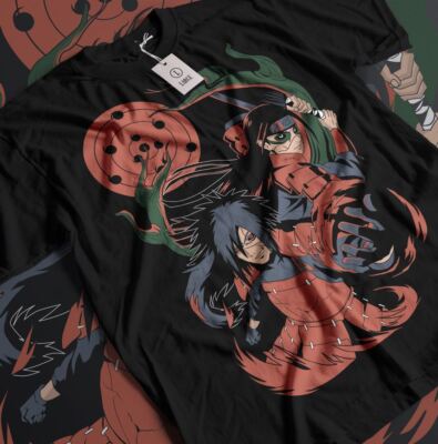 Madara Hashirama Shirt Naruto Shippuden Uchiha Senju Anime Style Tee T-Shirt
