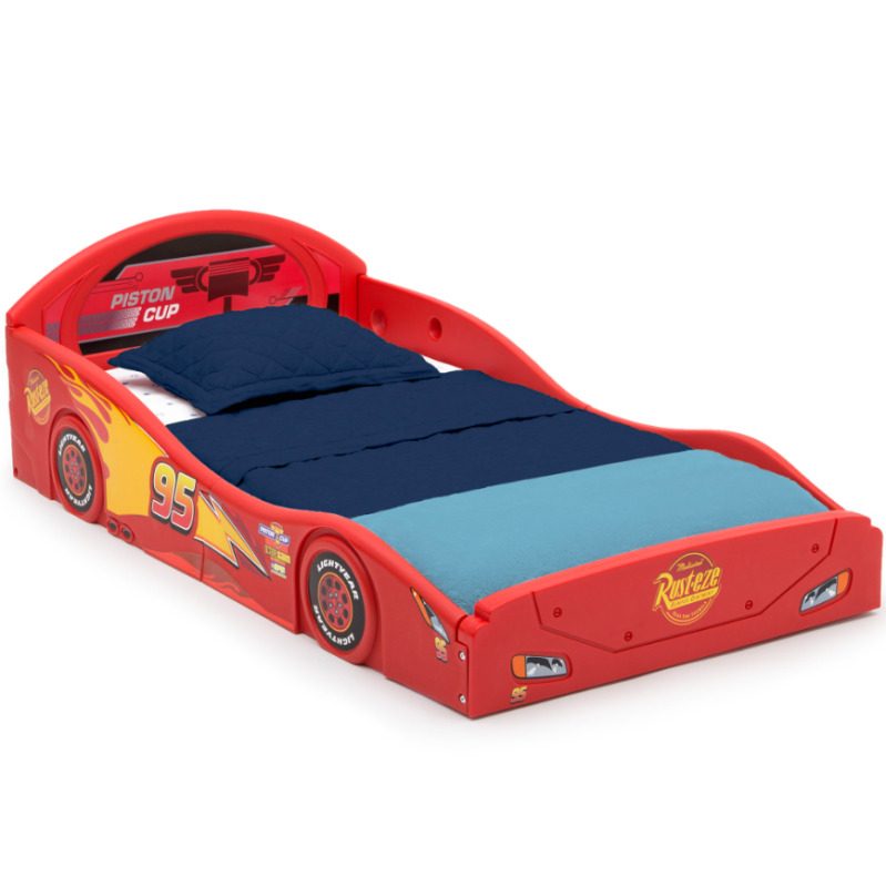 Toddler Race Car Bed Lightning MQueen Plastic Kid Boys Child Furniture Cars New