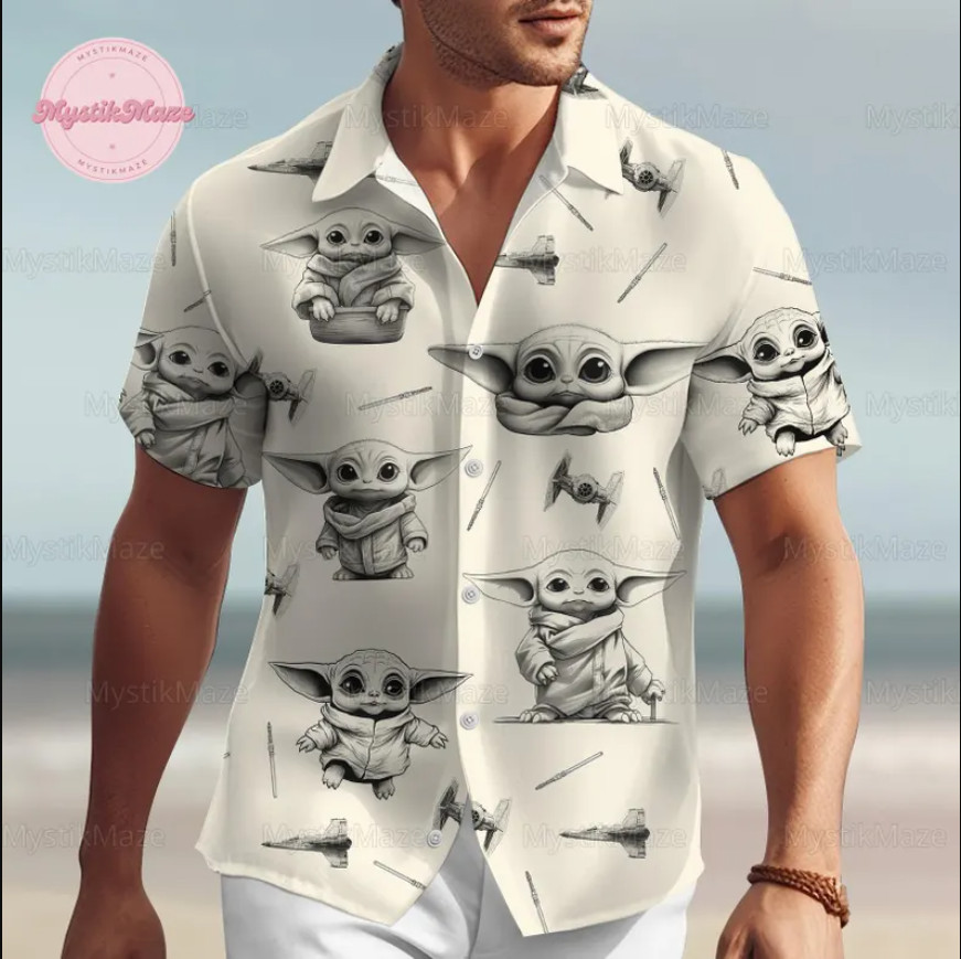 Vintage Disney Star Wars 3D HAWAII SHIRT Halloween Gift Best Price Us Size