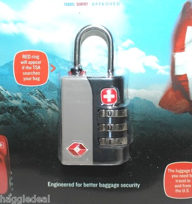 SWISS GEAR TRAVEL SENTRY 3 DIAL COMBINATION LOCK ACCEPTED BY TSA