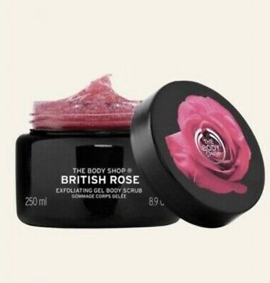 The Body Shop British Rose Exfoliating Gel Body Scrub X 250ml RRP £16