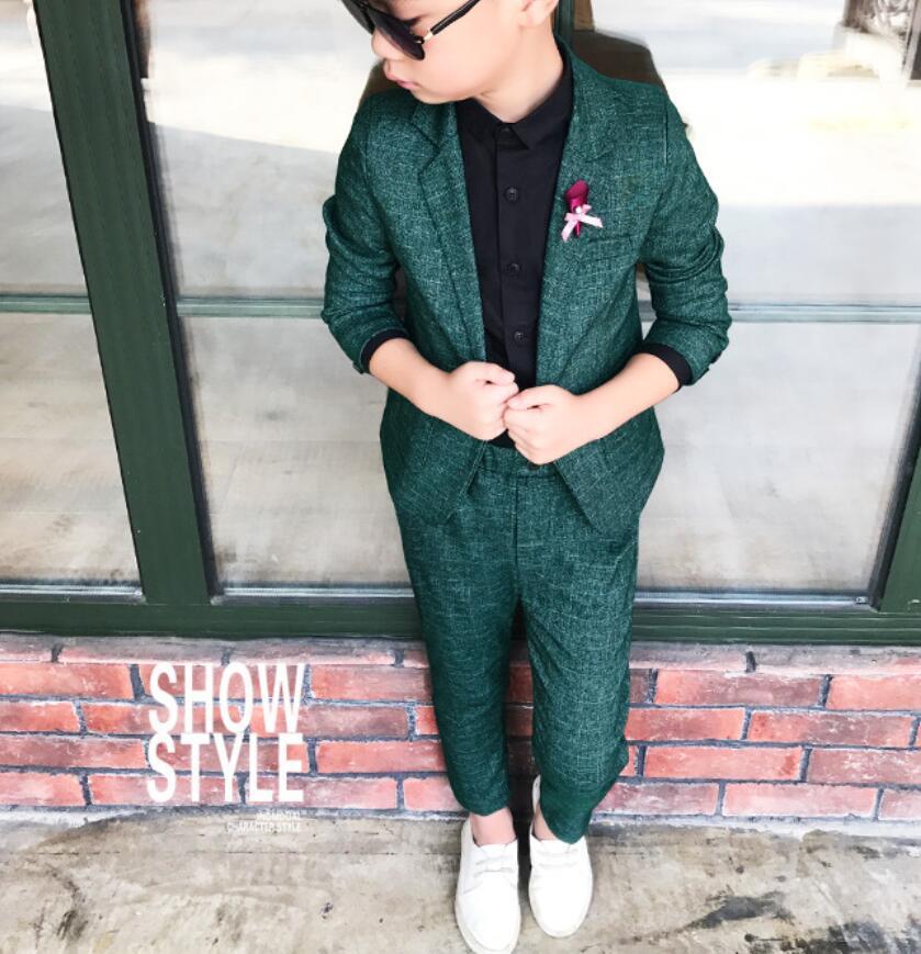 Suits Kids Boys Suit Check Waistcoat Page Boy Prom Suits Wedding Formal