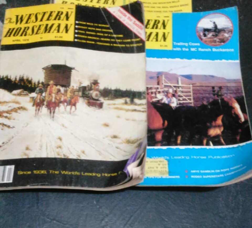 Set of 6 Western Horseman magazines 1970's