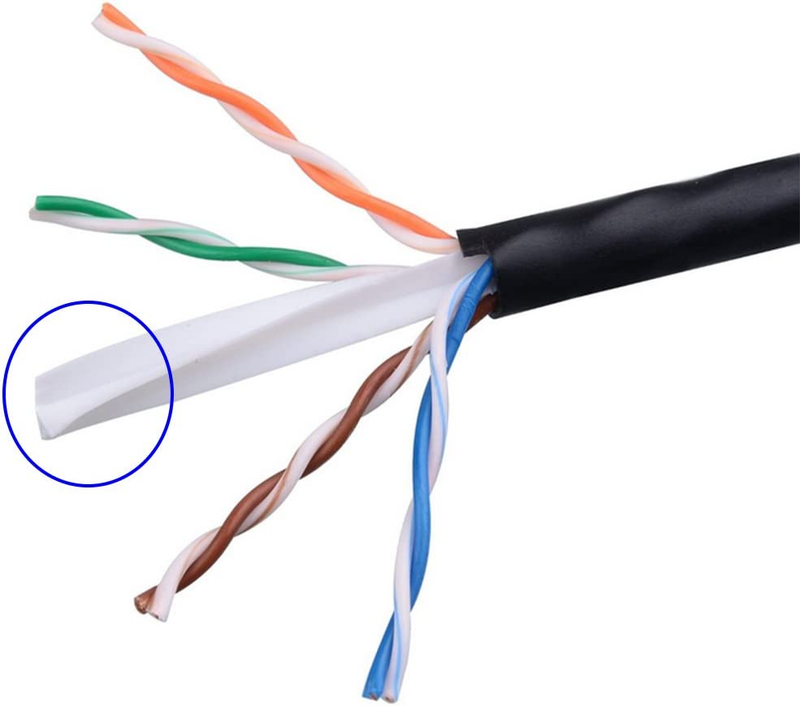Cable 1000Ft Cat6 CMR 23AWG Riser Rated 4 Twisted Pair Solid Bare Copper UTP Sec