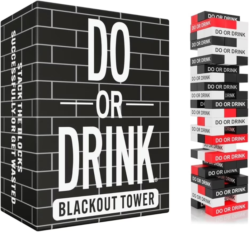 Blackout Tower Game Night Drinking Games for Adults with 54 Bl...