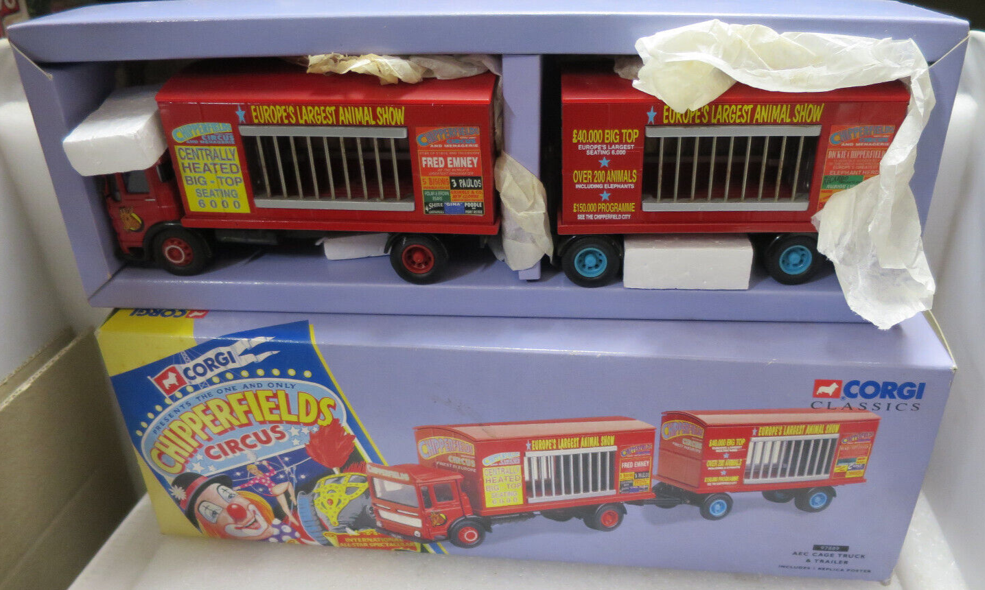 ☆美品☆CORGI CLASSICS チッパーフィールズ AECポールトラック Corgi Classics #97896 Chipperfield's Circus AEC Pole Truck