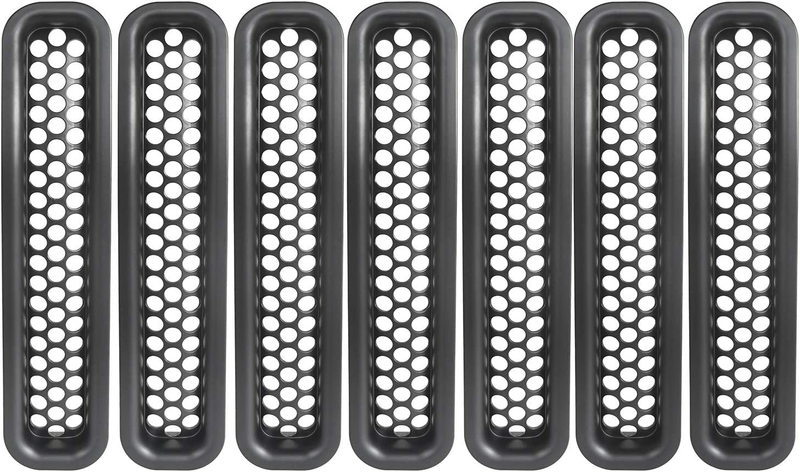 Wrangler Grill Mesh Inserts Front Grille Guard Cover Clip-in Matte Black for 199