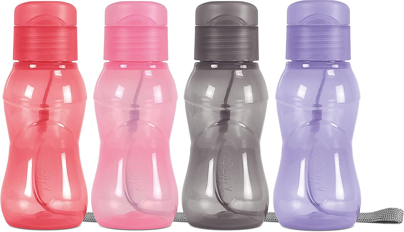 4 Pack 6 Oz Kids Water Bottle for School Leak Free Flip Lid-